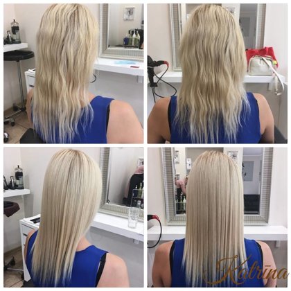 Выпрямление волос кератином