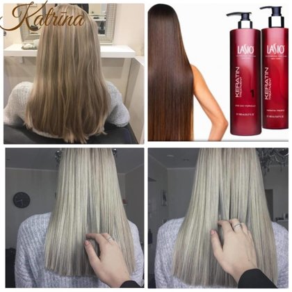 Выпрямление волос кератином