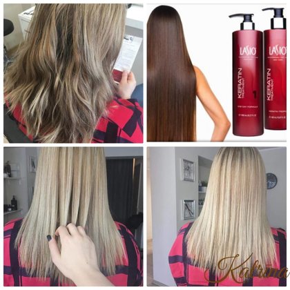 Выпрямление волос кератином