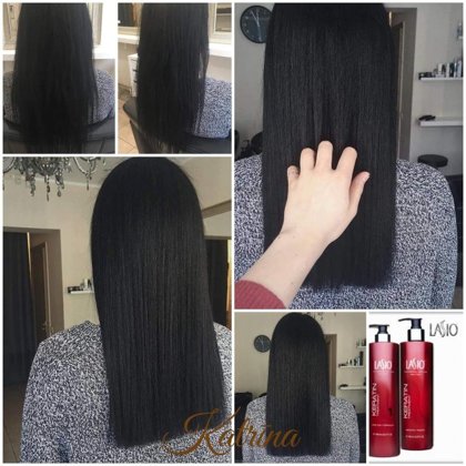 Выпрямление волос кератином